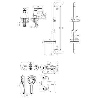 Комплект для ванны и душа Lemark LM7304C хром